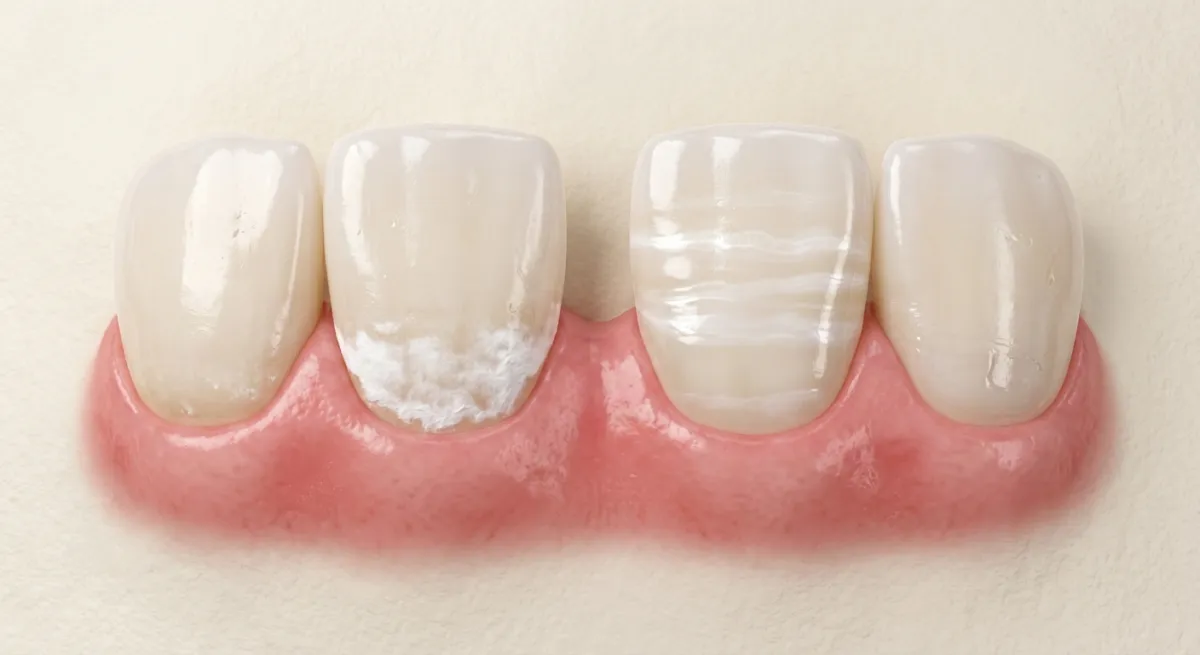 لکه سفید اولیه در برابر فلوروزیس — White Spot vs. Fluorosis